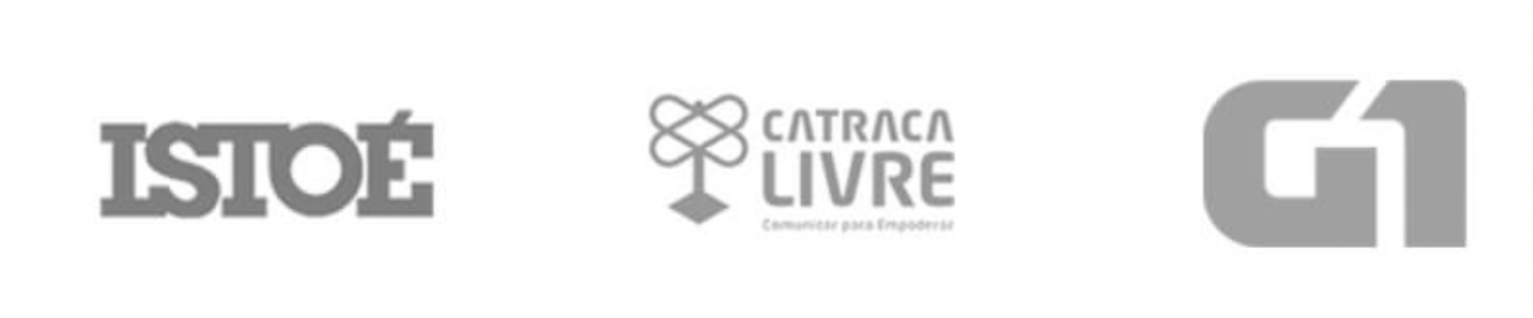 Logos de IstoÉ, Catraca Livre e G1